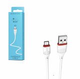 Кабель USB BOROFONE (BX17) Enjoy microUSB (1м) (белый)
