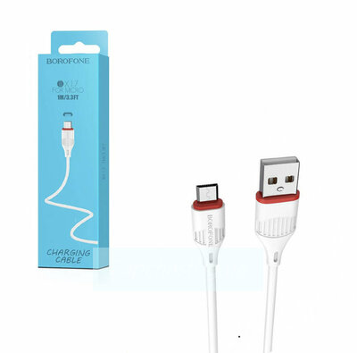 Кабель USB BOROFONE (BX17) Enjoy microUSB (1м) (белый)