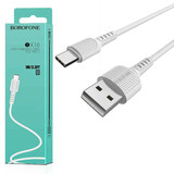 Кабель USB BOROFONE (BX16) Easy Type-C (1м) (белый)