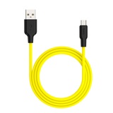 Кабель USB HOCO (X21) Plus microUSB (1м) (черно/желтый)