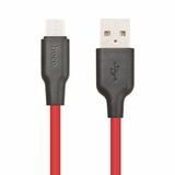 Кабель USB HOCO (X21) Plus microUSB (1м) (черно/красный)