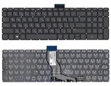 Клавиатура для ноутбука HP Pavilion (15-ab 15-ab000 15z-ab100 серая с подсветкой)