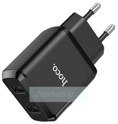 СЗУ HOCO N7 Speedy (2-USB/2.1A) + Type-C кабель (черный)