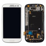 Дисплей для Samsung i9300 Galaxy S III + тачскрин + рамка (белый) ОРИГ100%