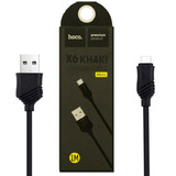 Кабель USB HOCO (X6 Khaki) microUSB (1м) (черный)