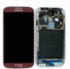 Дисплей для Samsung i9505 Galaxy S4 LTE + тачскрин + рамка (красный) ОРИГ 100%