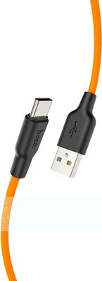 Кабель USB HOCO (X21) Plus Type-C (1м) (черно/оранжевый)