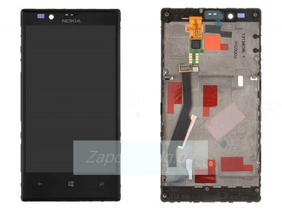 Дисплей для Nokia 720 Lumia + touchscreen, чёрный, с передней панелью, оригинал (Китай)