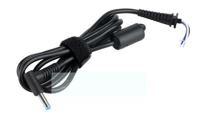 Оригинальный DC кабель питания для БП HP 90W 4.5x3.0мм+PIN, Синий  L-образный штекер (от БП к ноутбуку) ORIG