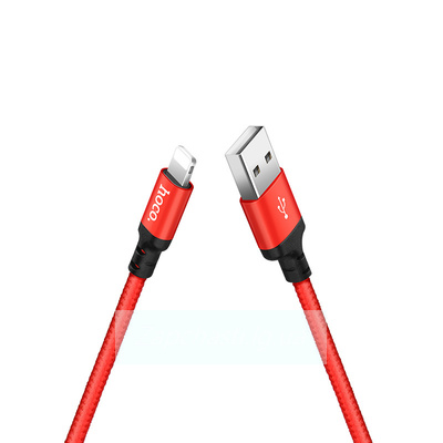 Кабель USB HOCO (X14) для iPhone Lightning 8 pin (1м) (красный)