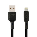 Кабель USB VIXION (K20) Zink Alloy для iPhone Lightning 8 pin (1м) (черный)