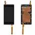 Дисплей для HTC 600 Desire Dual sim/606w + touchscreen, чёрный, с передей панелью