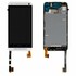 Дисплей для HTC 802w One M7 Dual Sim + touchscreen, чёрный, с передней панелью белого цвета
