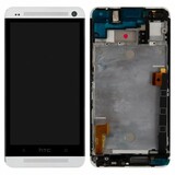 Дисплей для HTC 801e One M7 + touchscreen, чёрный, с передней панелью белого цвета