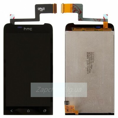 Дисплей для HTC T320e / ONE V / G24 + touchscreen, чёрныйc с передней панелью