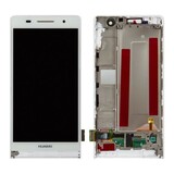Дисплей для Huawei P6-U06 Ascend + touchscreen, белый, с передней панелью