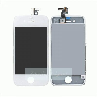 Дисплей для iPhone 4S + тачскрин белый с рамкой AA