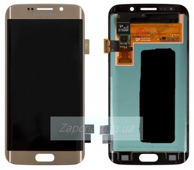 Дисплей для Samsung G925 Galaxy S6 Edge + тачскрин (золото)