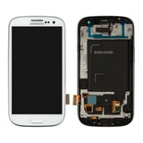 Дисплей для  Samsung I9300i Galaxy S3 Duos, I9301 Galaxy S3 Neo, белый, с сенсорным экраном, с передней панелью, original (PRC)