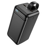 Портативное зарядное устройство (Power Bank) Borofone BJ14D 50000 mAh (22.5W, QC 3.0, PD, 2USB, MicroUSB, Type-C, LED, фонарик) Черный
