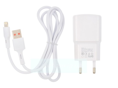 СЗУ VIXION L5i (1-USB/2.1A) + Lightning кабель 1м (белый)