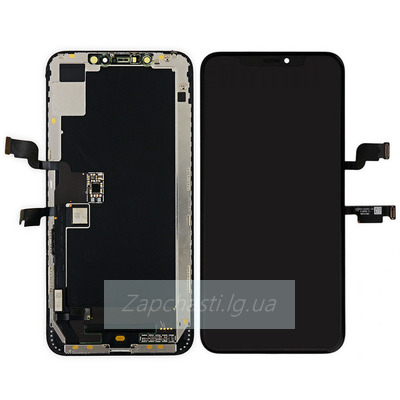 Дисплей для iPhone XS + тачскрин черный с рамкой (Hard OLED) LT