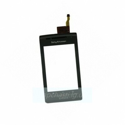 Тачскрин для Sony Ericsson X8 Xperia/E15i чёрный, с передней панелью