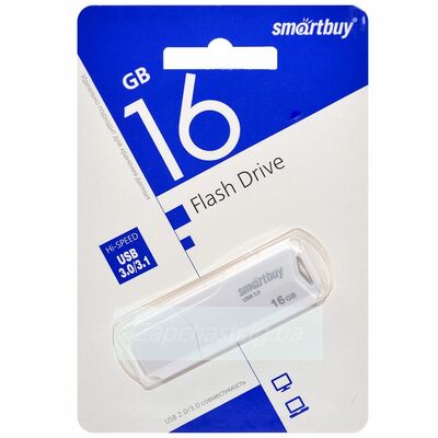 Накопитель USB Flash 16GB 2.0 Smartbuy Clue (белый)