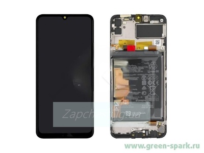 Дисплей для Huawei Honor 9A/Y6P (2020) в рамке + АКБ + тачскрин (черный) 100%