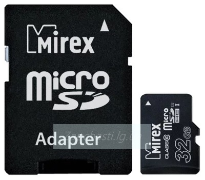 Карта памяти MicroSDHC 32GB Mirex UHS-I Class 10 c SD адаптер