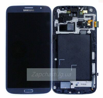 Дисплей для Samsung i9200 Galaxy Mega 6.3/i9205 + touchscreen, синий, с передней панелью