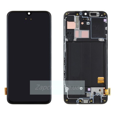 Дисплей для Samsung A405F Galaxy A40 в рамке + тачскрин (черный) (copy LCD)