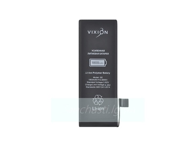 Аккумулятор для iPhone SE (Vixion) усиленная (1800 mAh) с монтажным скотчем
