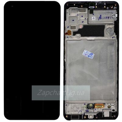 Дисплей для Samsung A325F Galaxy A32 в рамке + тачскрин (черный) (OLED)