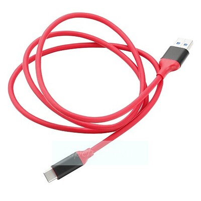 Кабель USB VIXION (K12c) Type-C (1м) силиконовый (красный)