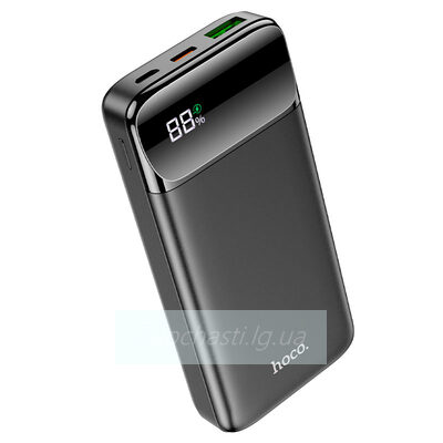 Портативное зарядное устройство (Power Bank) Hoco J89 10000 mAh (20W, QC3.0, PD, MicroUSB, Type-C) Черный