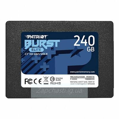 Накопитель SSD 240GB Patriot Burst Elite 2.5" SATAIII 3D TLC (PBE240GS25SSDR)