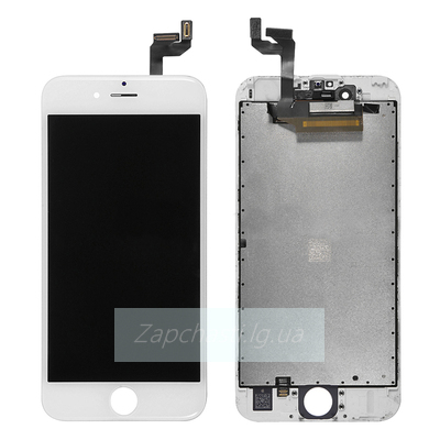 Дисплей для iPhone 6 + тачскрин белый с рамкой AAA (copy LCD)