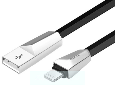 Кабель USB HOCO (X4) для iPhone Lightning 8 pin (1,2м) (черный)