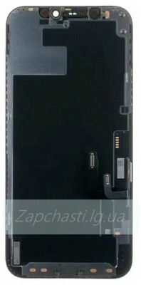 Дисплей для iPhone 12/12 Pro + тачскрин черный с рамкой (Soft OLED GX)