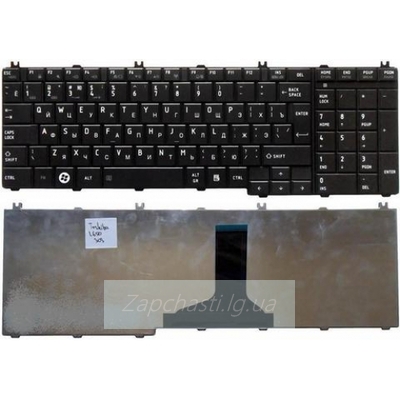 Клавиатура для ноутбука Toshiba Satellite C650/C655/C655D/C660/L650/L670/L675 (черный)