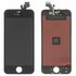 Дисплей для iPhone 5 + тачскрин черный с рамкой пластик камеры и датчик приближения (TianMa)