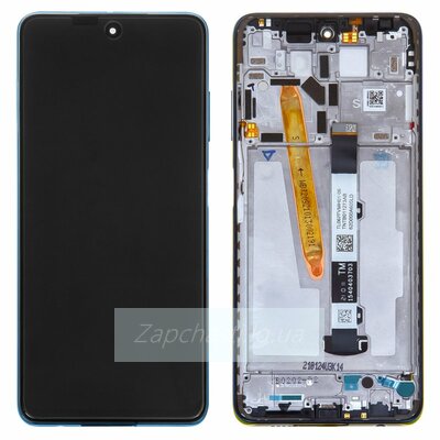 Дисплей для Xiaomi Poco X3 NFC/X3 Pro/Mi 10T Lite в рамке + тачскрин (синий) ORIG
