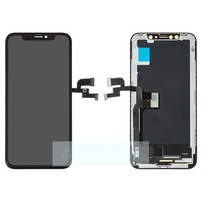 Дисплей для iPhone X + тачскрин черный с рамкой (Hard OLED)