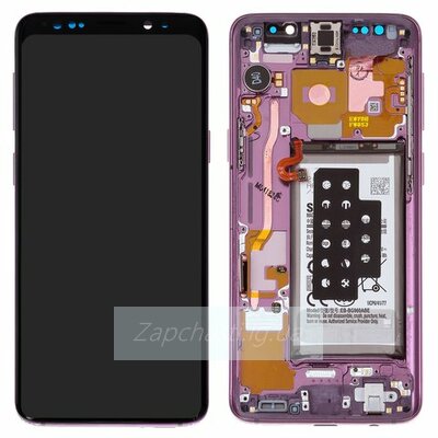 Дисплей для Samsung G960 Galaxy S9, фиолетовый, с аккумулятором, б/у, протестированный, Original, lilac purple