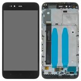 Дисплей для Xiaomi Mi A1/Mi 5X в рамке + тачскрин (черный) (orig LCD)
