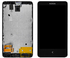 Дисплей для Nokia 980 Lumia + touchscreen, чёрный, с передней панелью