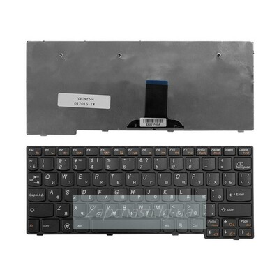 Клавиатура для ноутбука LENOVO (S110, S200, S206) rus, black, black frame (windows 8)