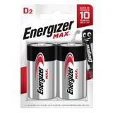 Батарейка Energizer MAX LR20 D Alkaline 1.5V (2 шт. в блистере)