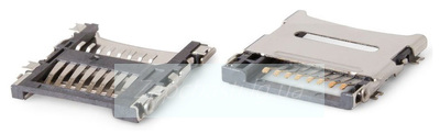 Коннектор SIM-карты для мобильных телефонов Fly DS104D, DS107, DS107D, DS116, DS120, DS123, DS124, IQ230, IQ235, IQ237, IQ245, IQ245+